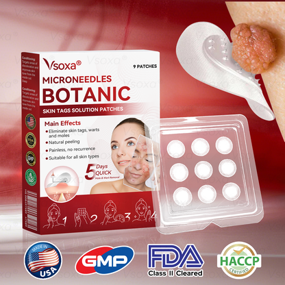 𝑉𝑠𝑜𝑥𝑎® 💧 Microneedling Plantaardige Oplossing voor Huidtags Patches 👩‍⚕️