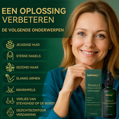 (Officieel gecertificeerde winkel) Lotmay® Stamcel‑Collageenpeptide Orale Druppels 💕 (Verstevigt en lift verslapte huid · Vermindert zichtbaar rimpels)