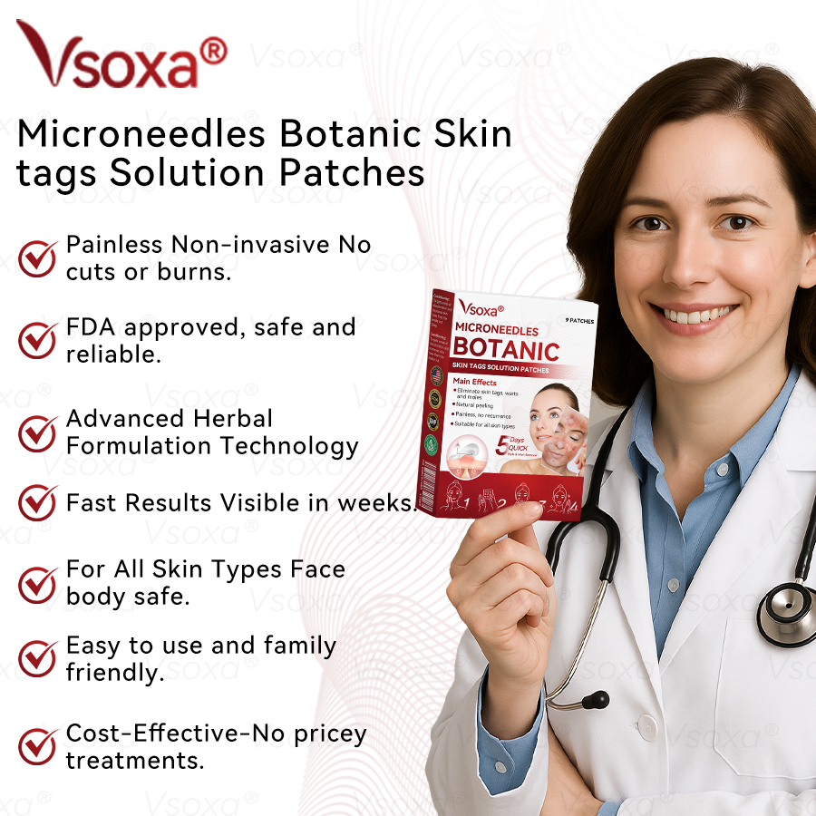 𝑉𝑠𝑜𝑥𝑎® 💧 Microneedling Plantaardige Oplossing voor Huidtags Patches 👩‍⚕️