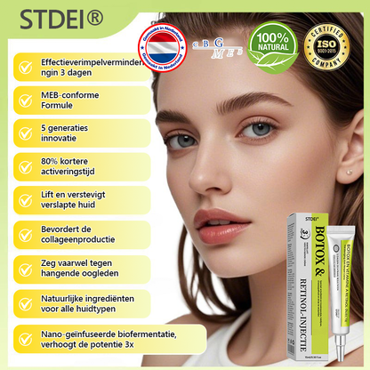 （Officiële winkel）💖STDEI® Botox & Vitamine-A-Retinol Shot Anti-Rimpel Verstevigingscrème - Nu 50% korting in de eindejaarsuitverkoop!🔥